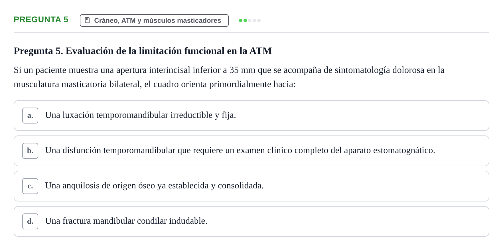 Enunciado: Pregunta 5