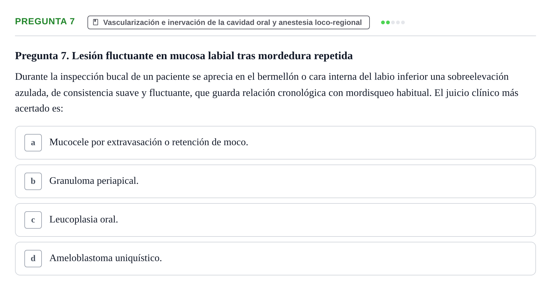 Enunciado: Pregunta 7