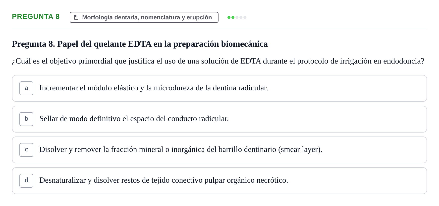 Enunciado: Pregunta 8