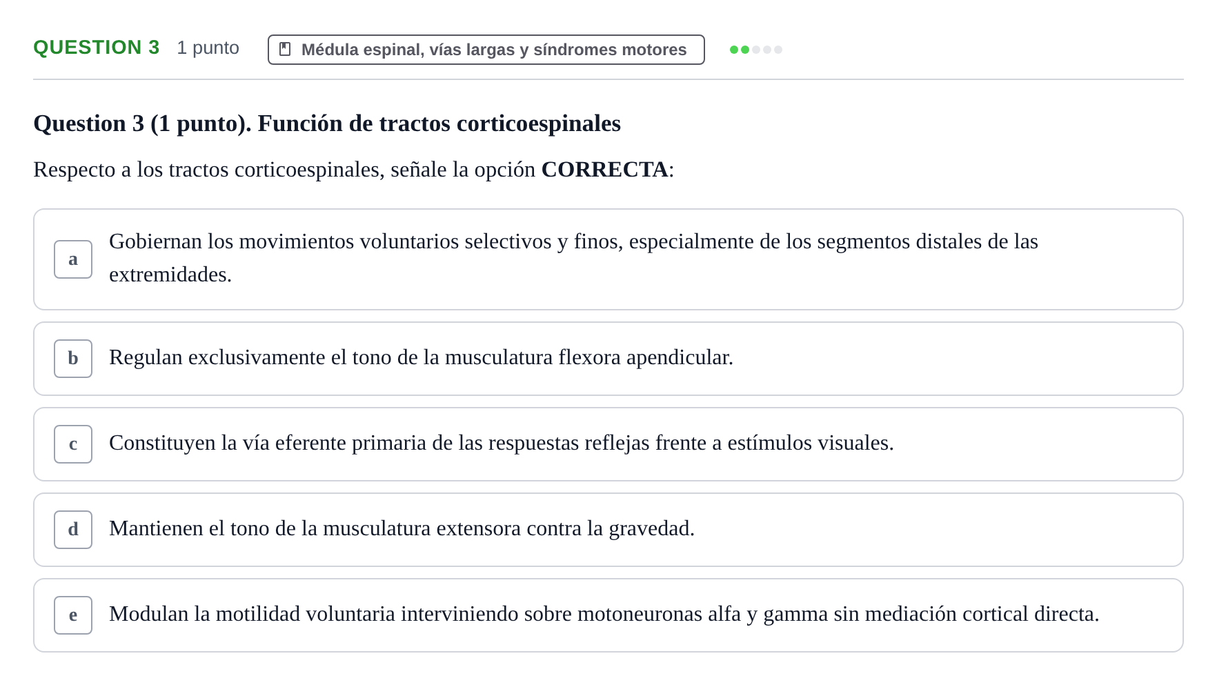 Enunciado: Question 3 · Anatomía Humana UB 2012