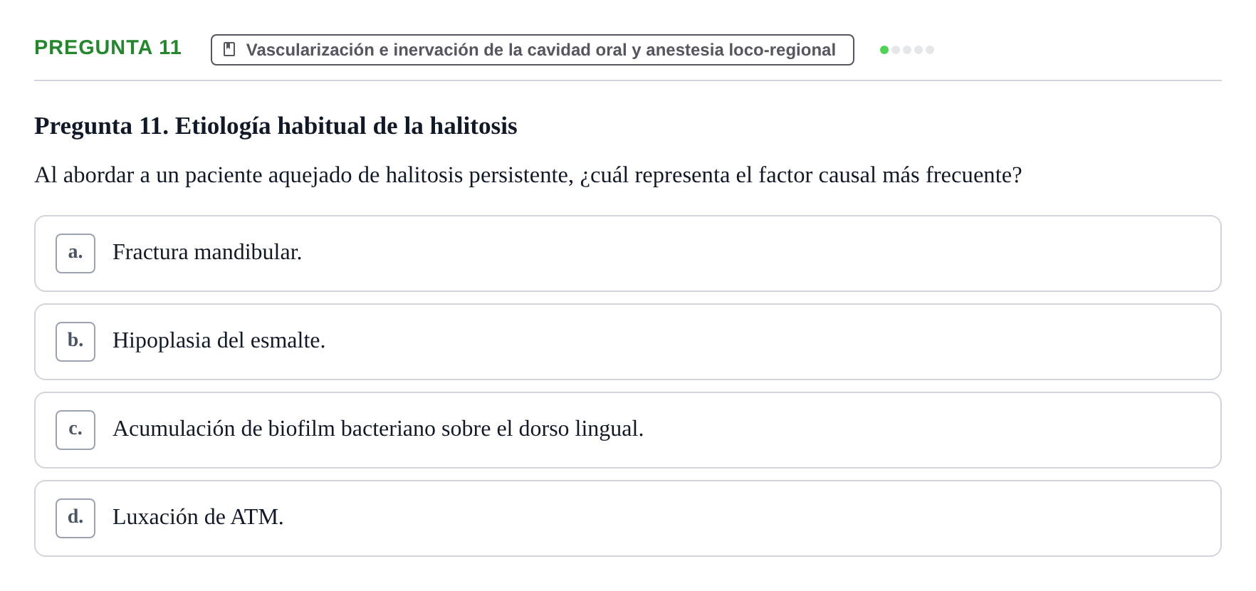 Enunciado: Pregunta 11