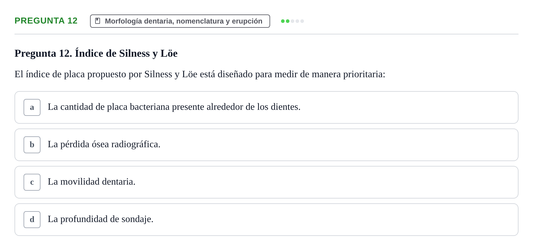 Enunciado: Pregunta 12
