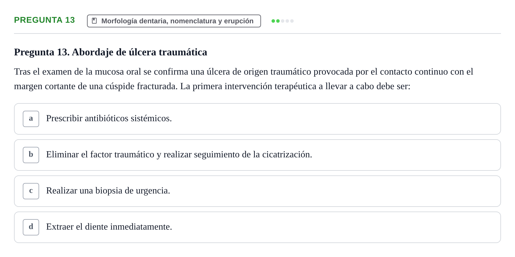 Enunciado: Pregunta 13