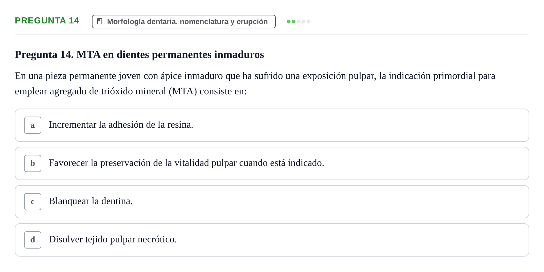 Enunciado: Pregunta 14