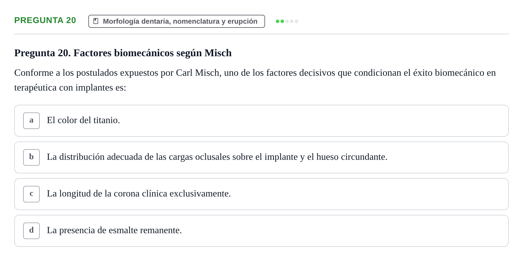 Enunciado: Pregunta 20