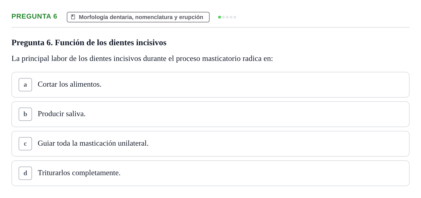 Enunciado: Pregunta 6