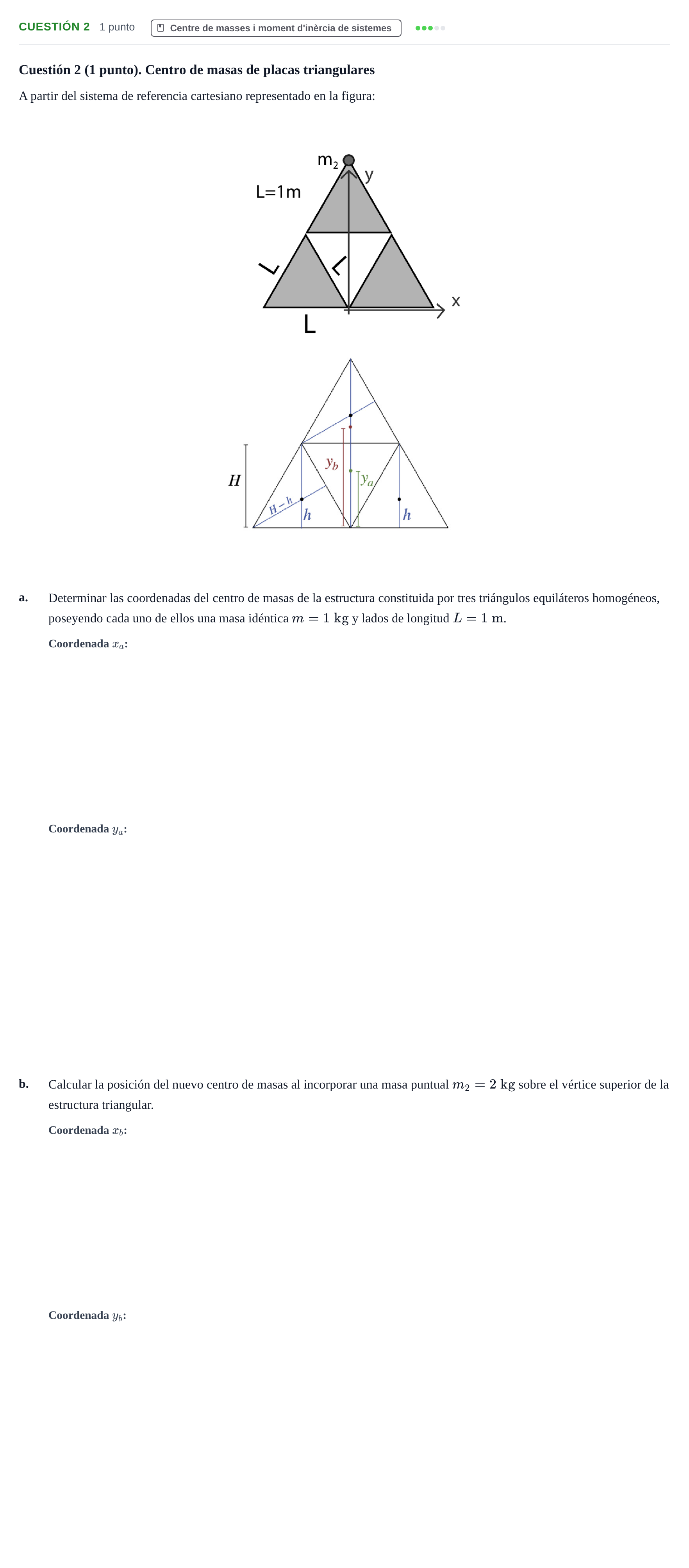 Enunciado: Cuestión 2 · Física I UB 2022