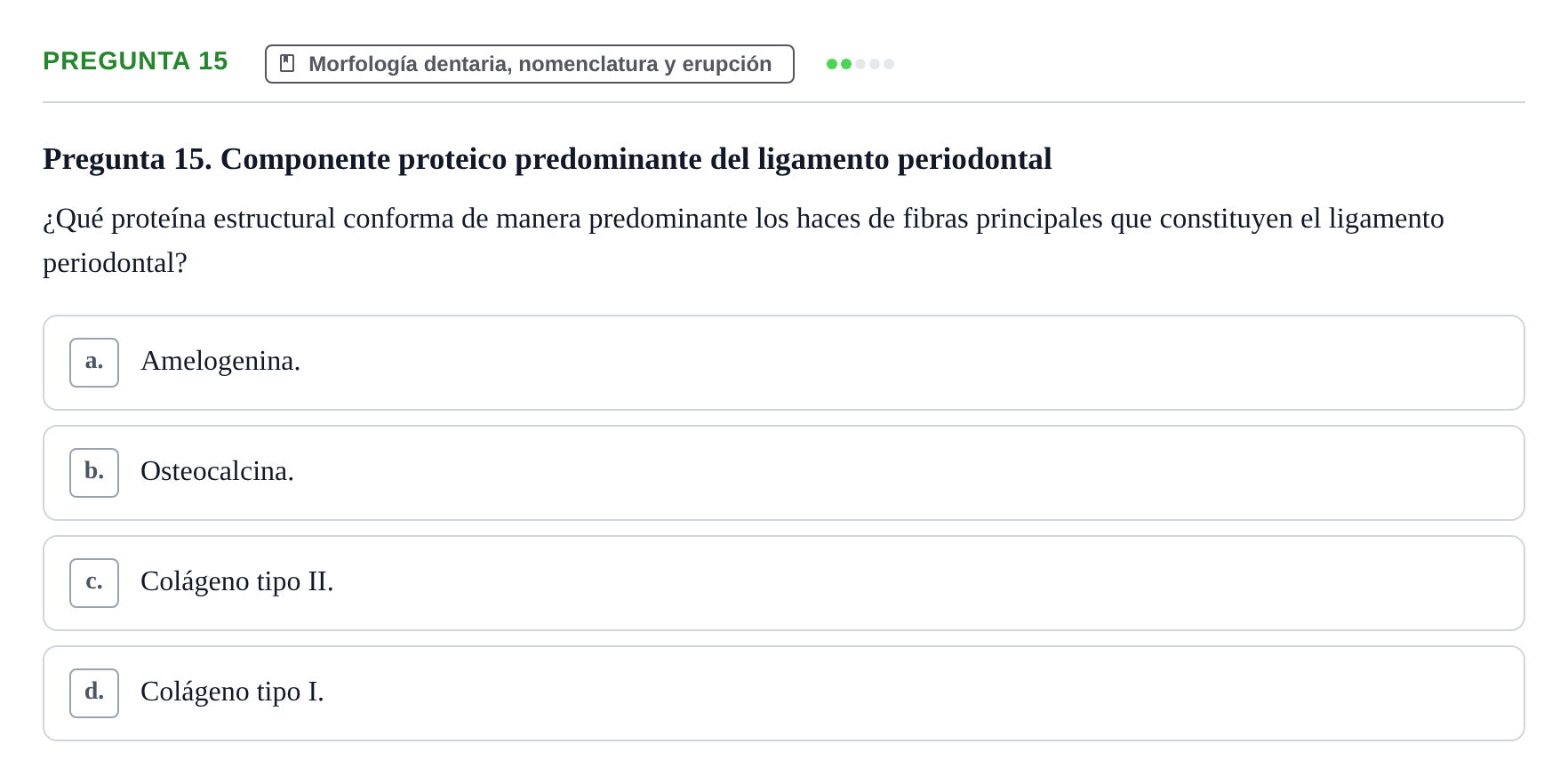 Enunciado: Pregunta 15