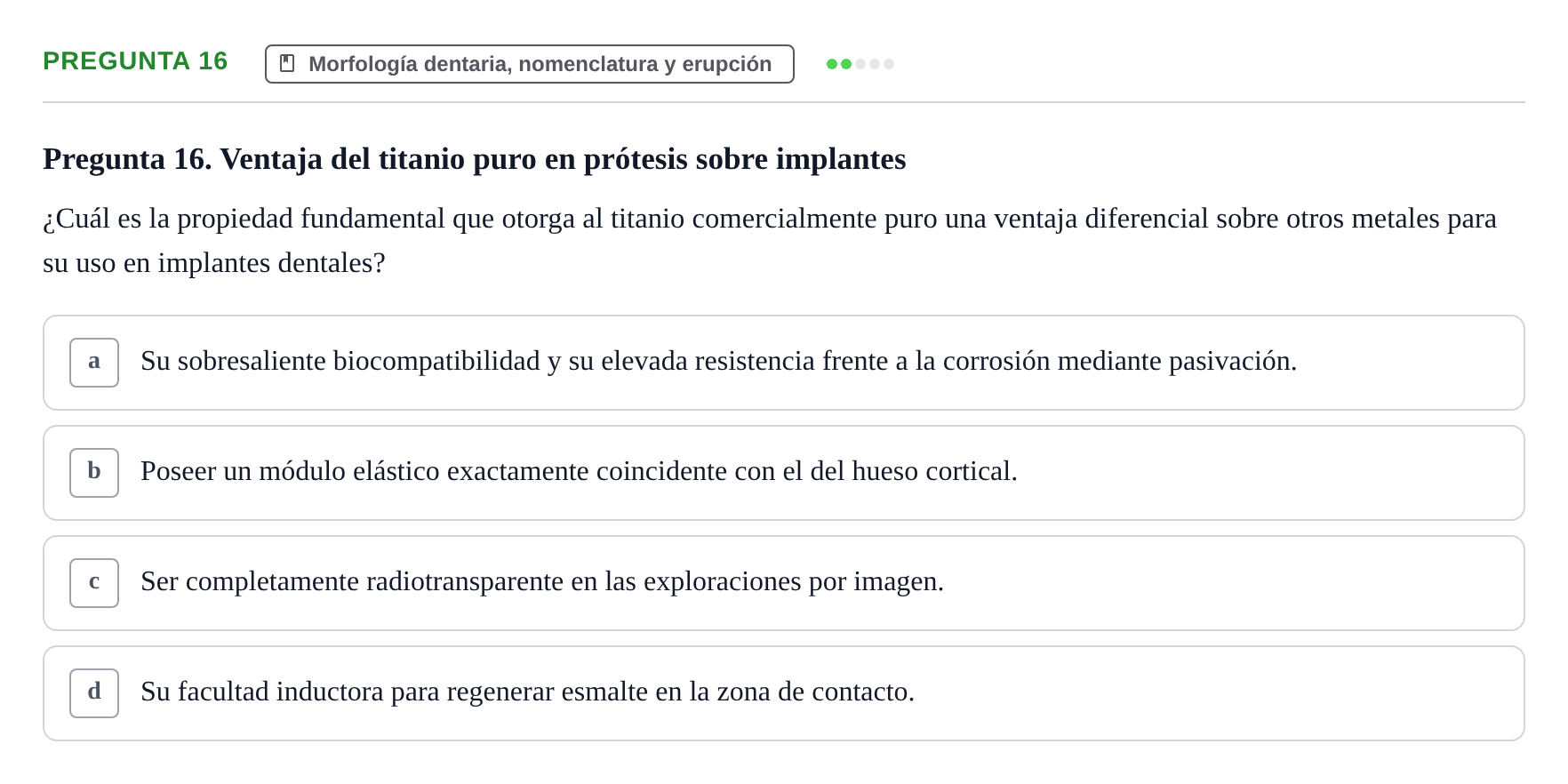 Enunciado: Pregunta 16