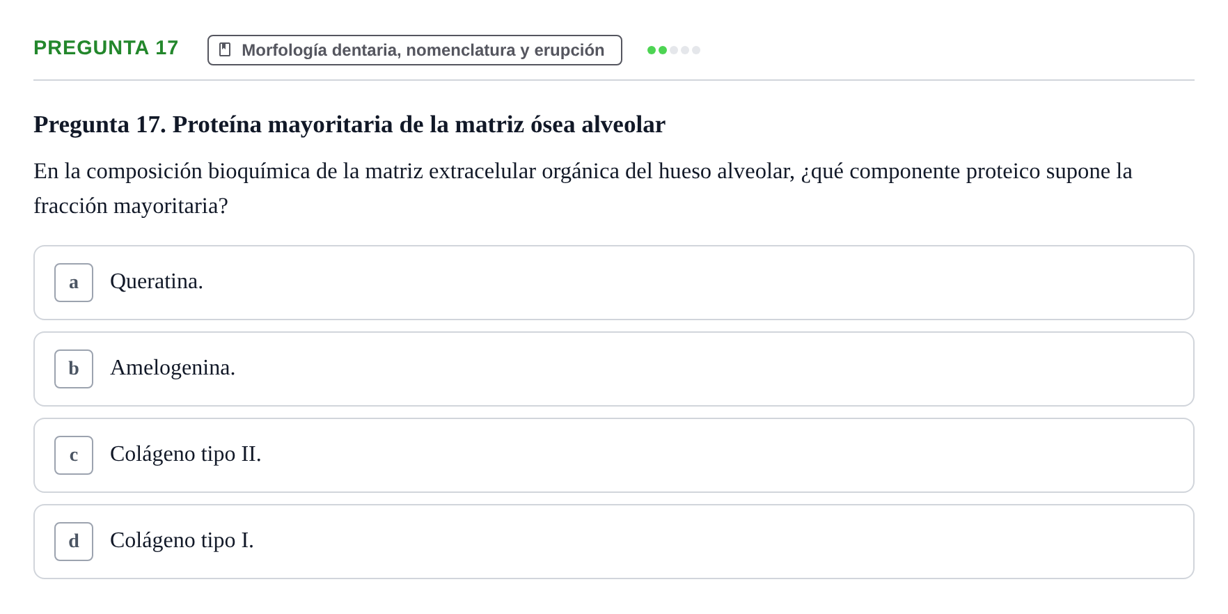Enunciado: Pregunta 17