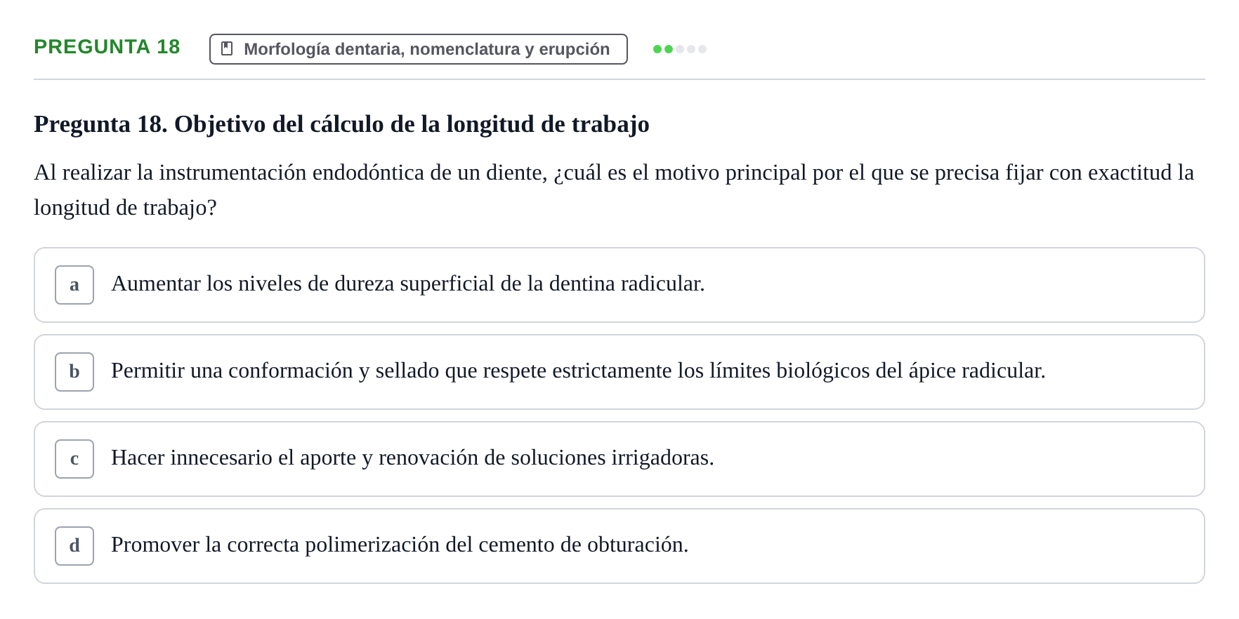 Enunciado: Pregunta 18