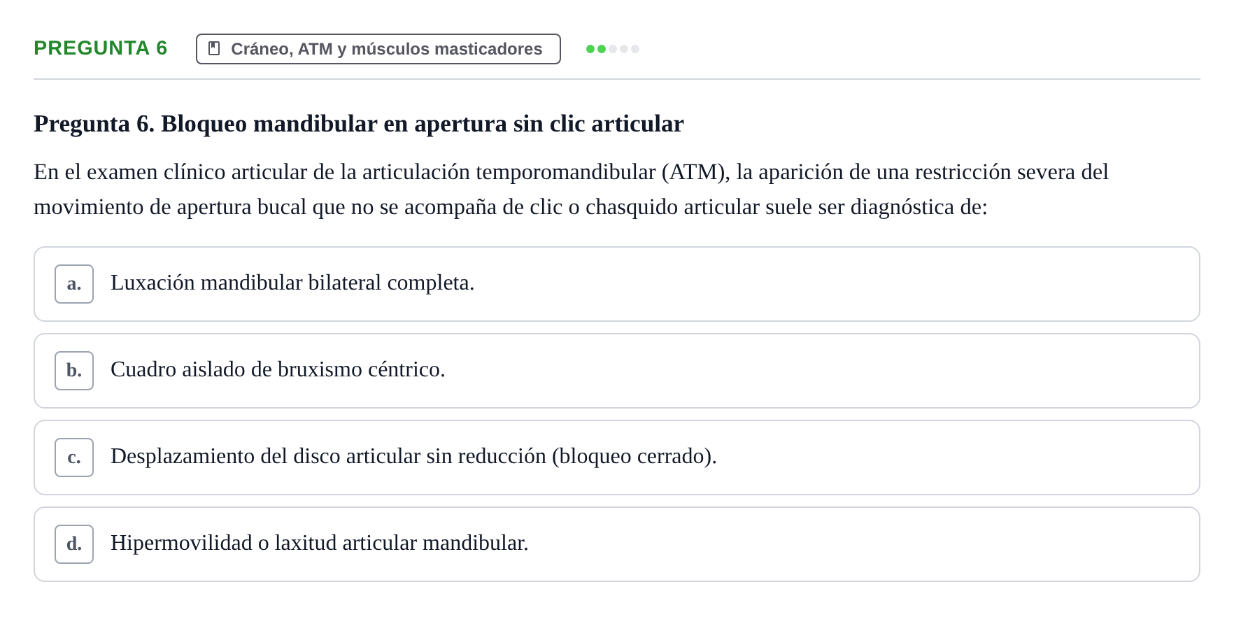 Enunciado: Pregunta 6