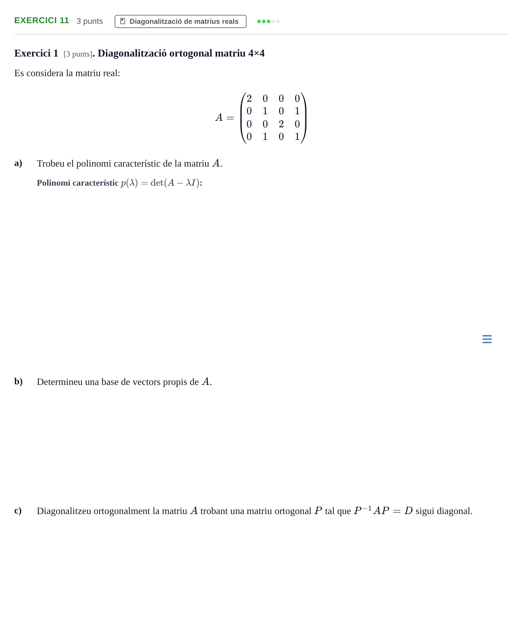Enunciado: Problema 11 · Matemáticas I UB 2021