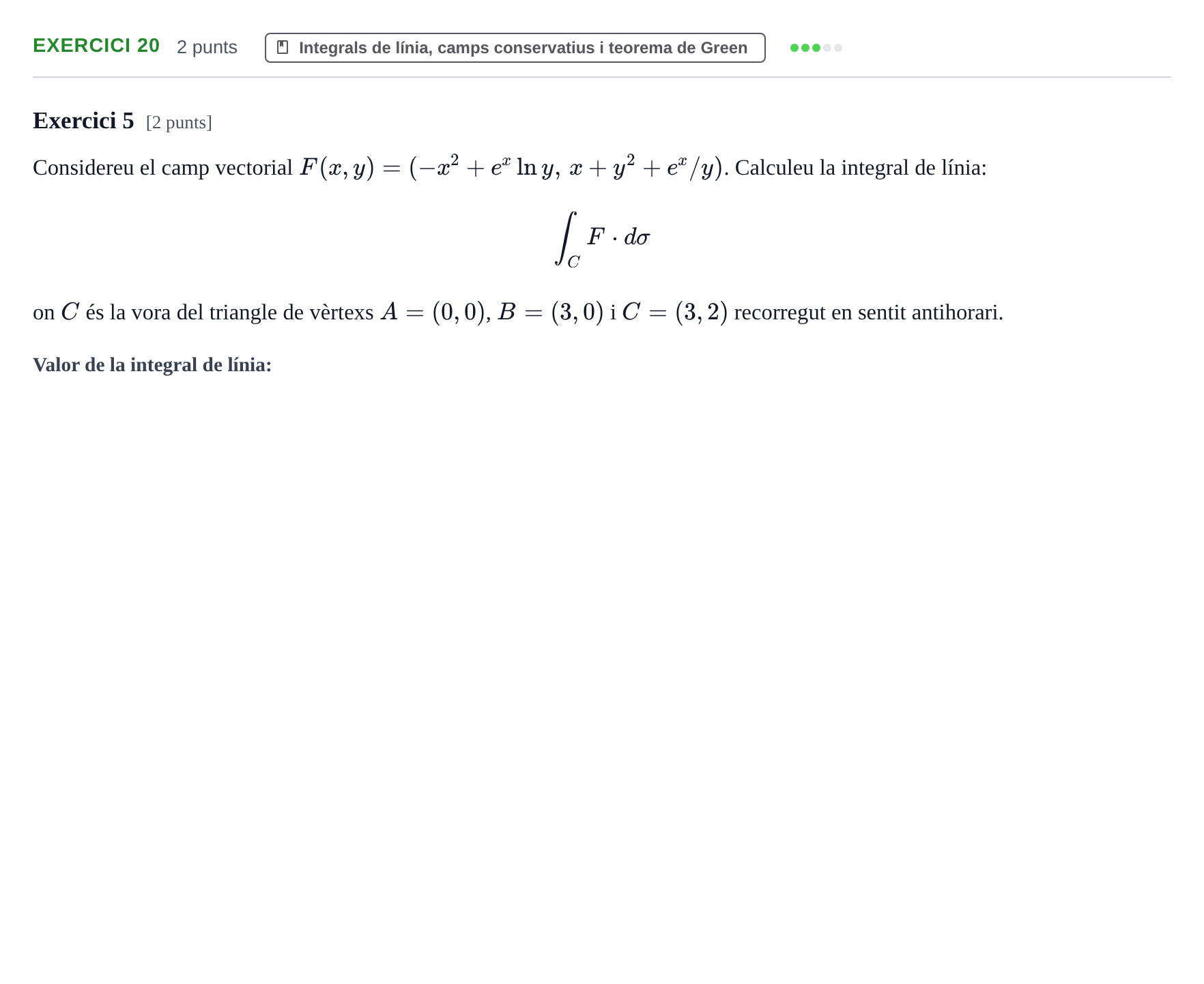 Enunciado: Problema 20 · Matemáticas I UB 2021