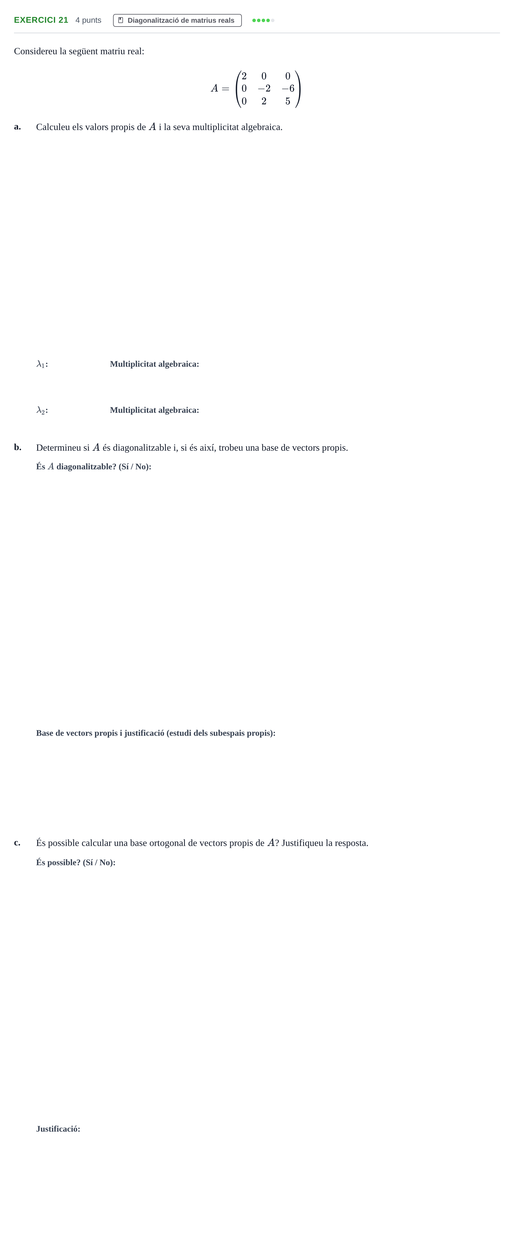 Enunciado: Problema 21 · Matemáticas I UB 2021