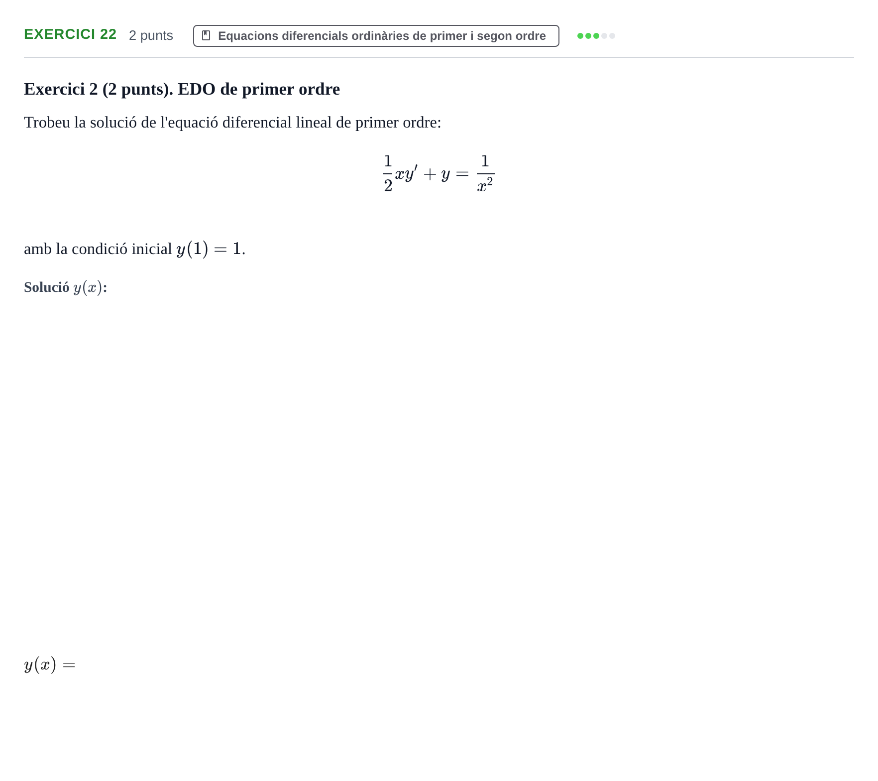Enunciado: Problema 22 · Matemáticas I UB 2021