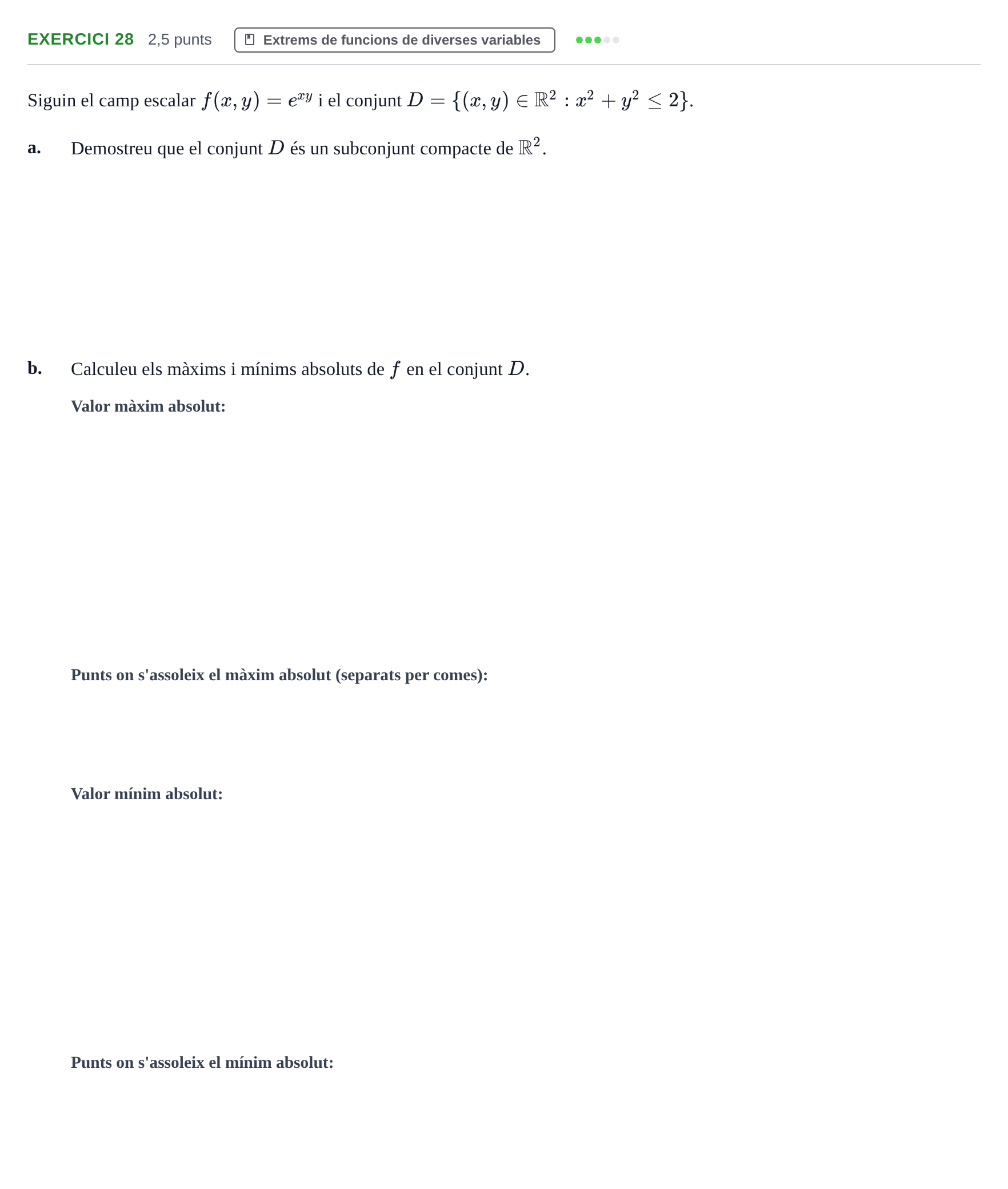 Enunciado: Problema 28 · Matemáticas I UB 2021