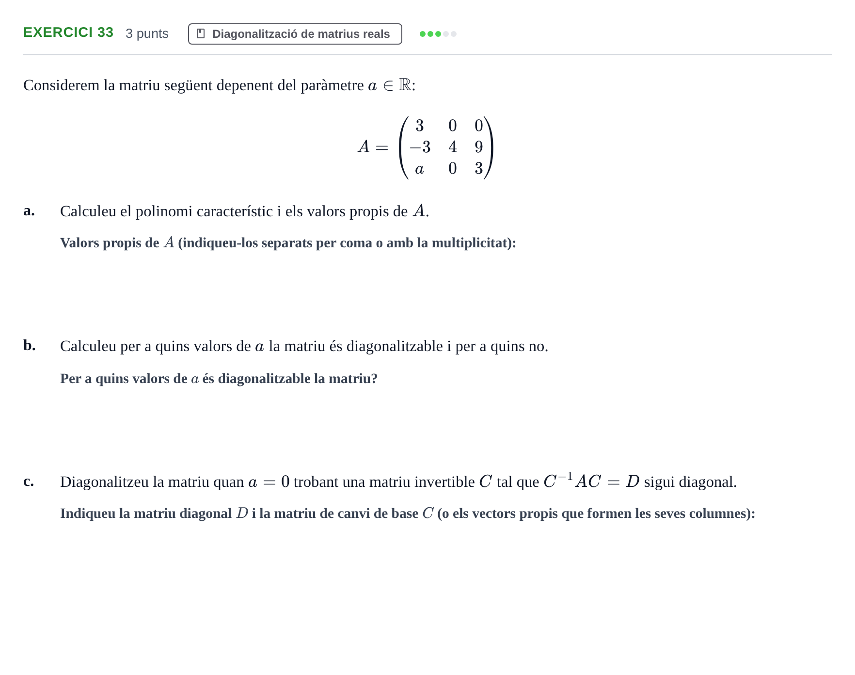 Enunciado: Problema 33 · Matemáticas I UB 2021