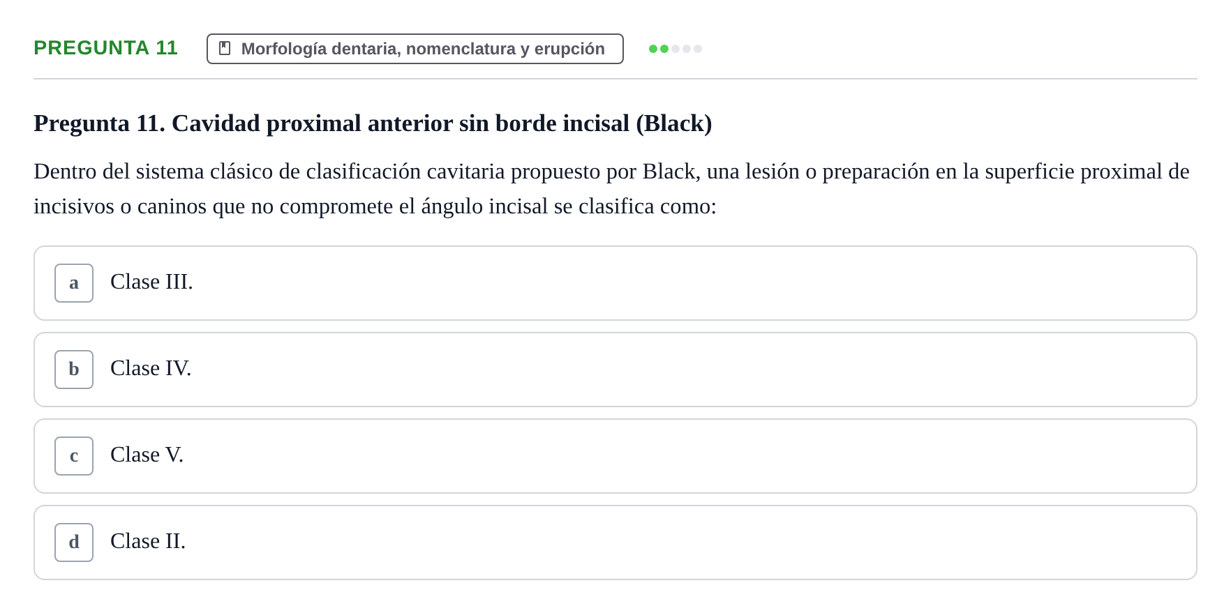 Enunciado: Pregunta 11