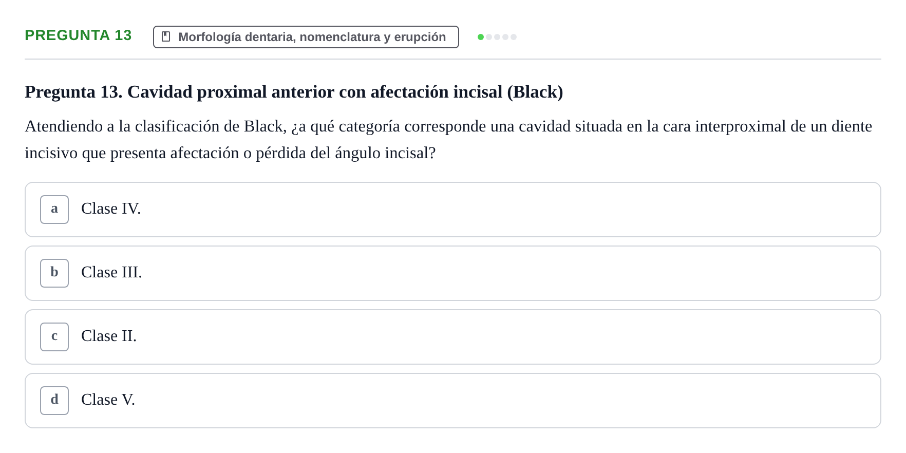Enunciado: Pregunta 13