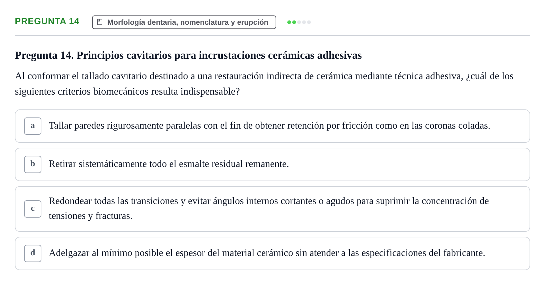 Enunciado: Pregunta 14