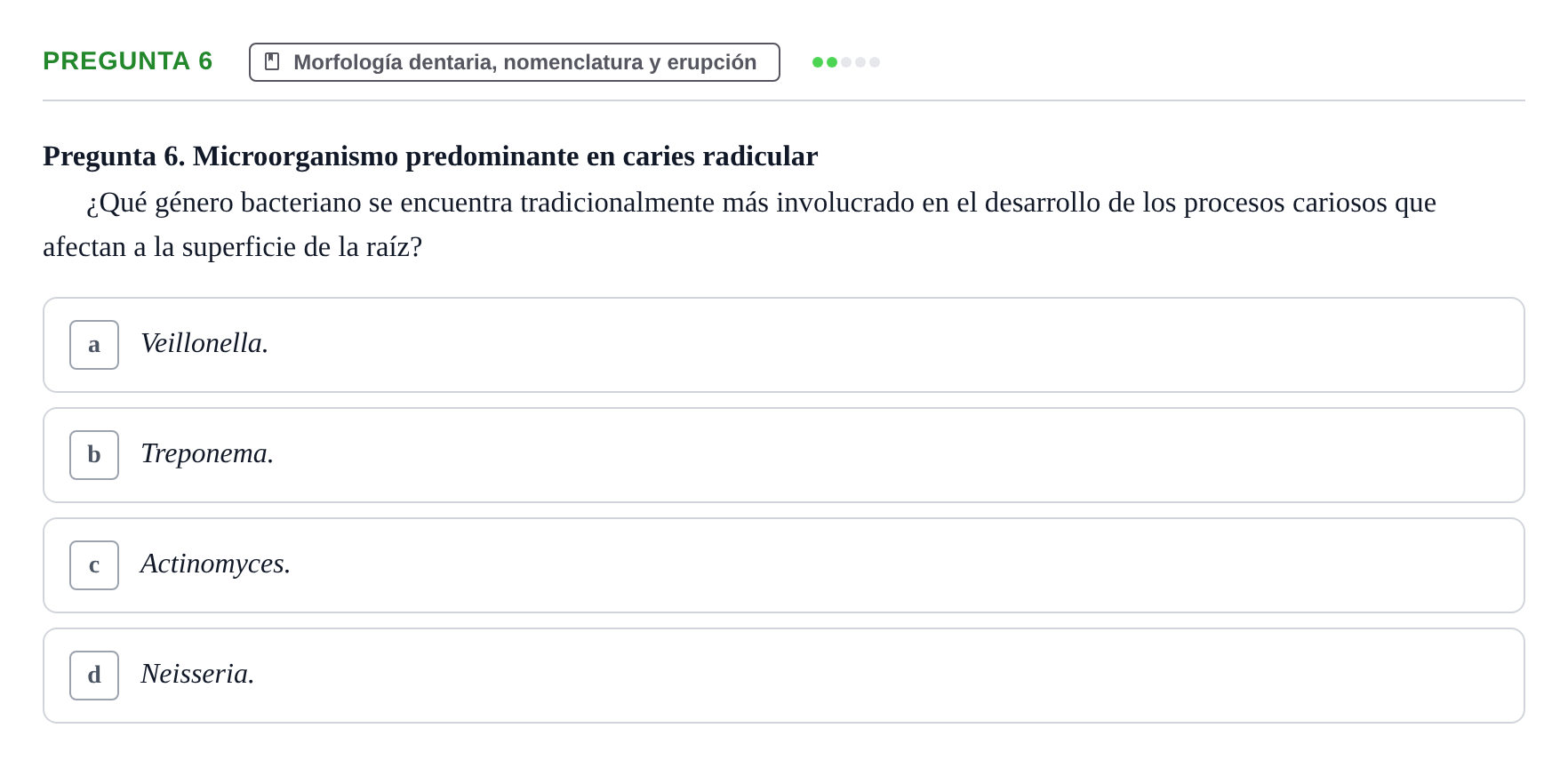 Enunciado: Pregunta 6