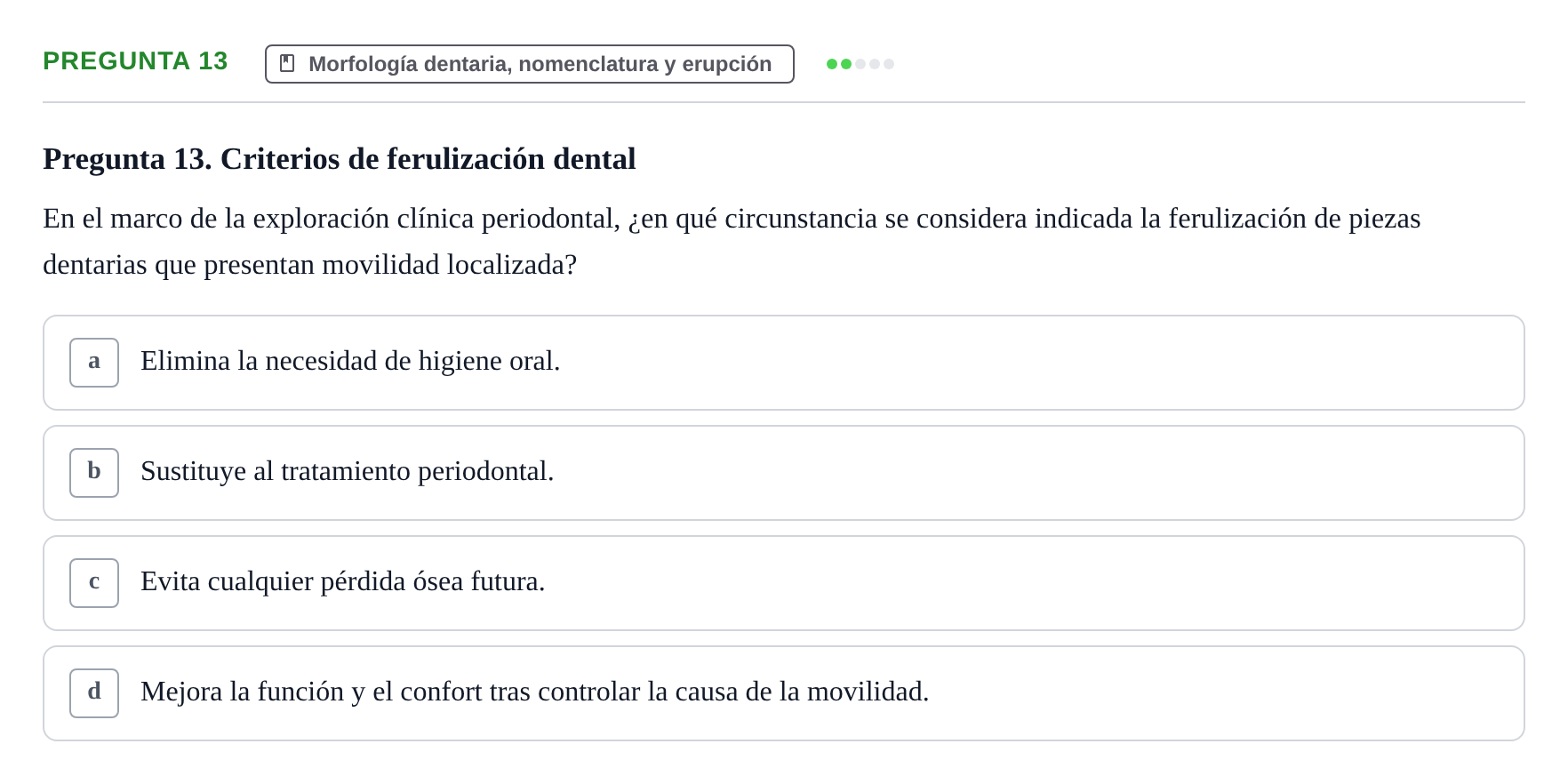 Enunciado: Pregunta 13