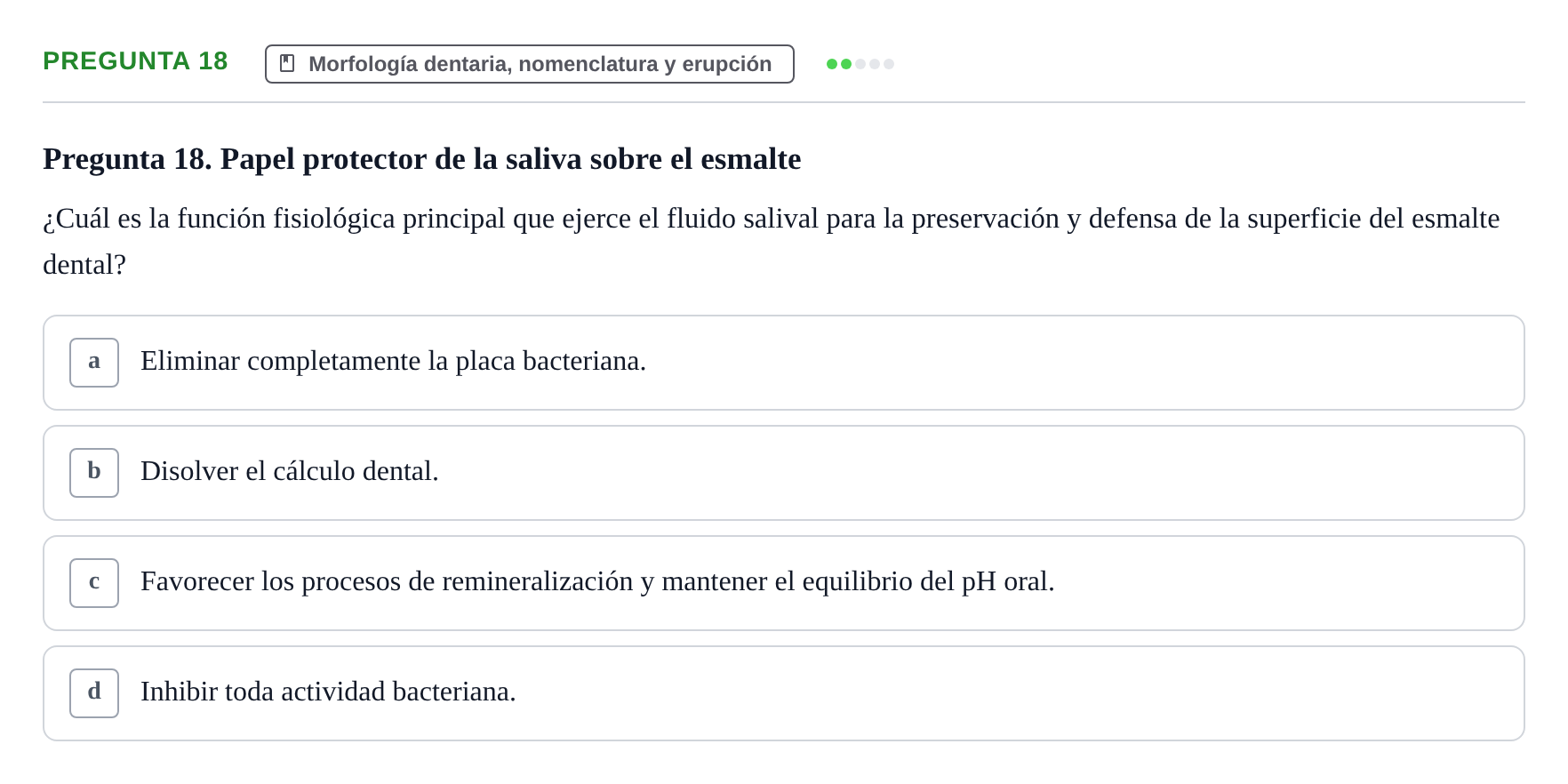 Enunciado: Pregunta 18