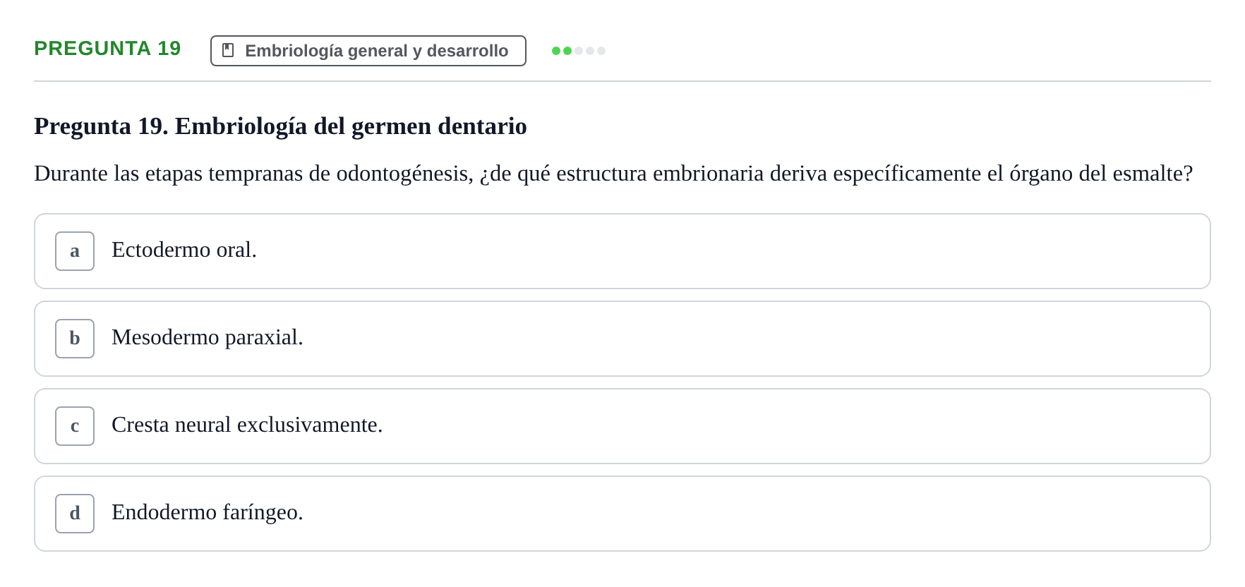 Enunciado: Pregunta 19