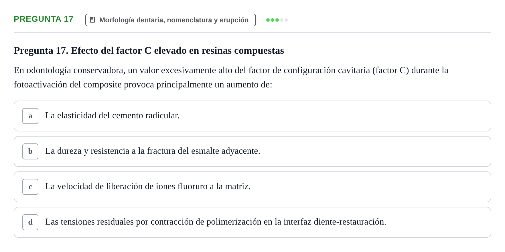 Enunciado: Pregunta 17