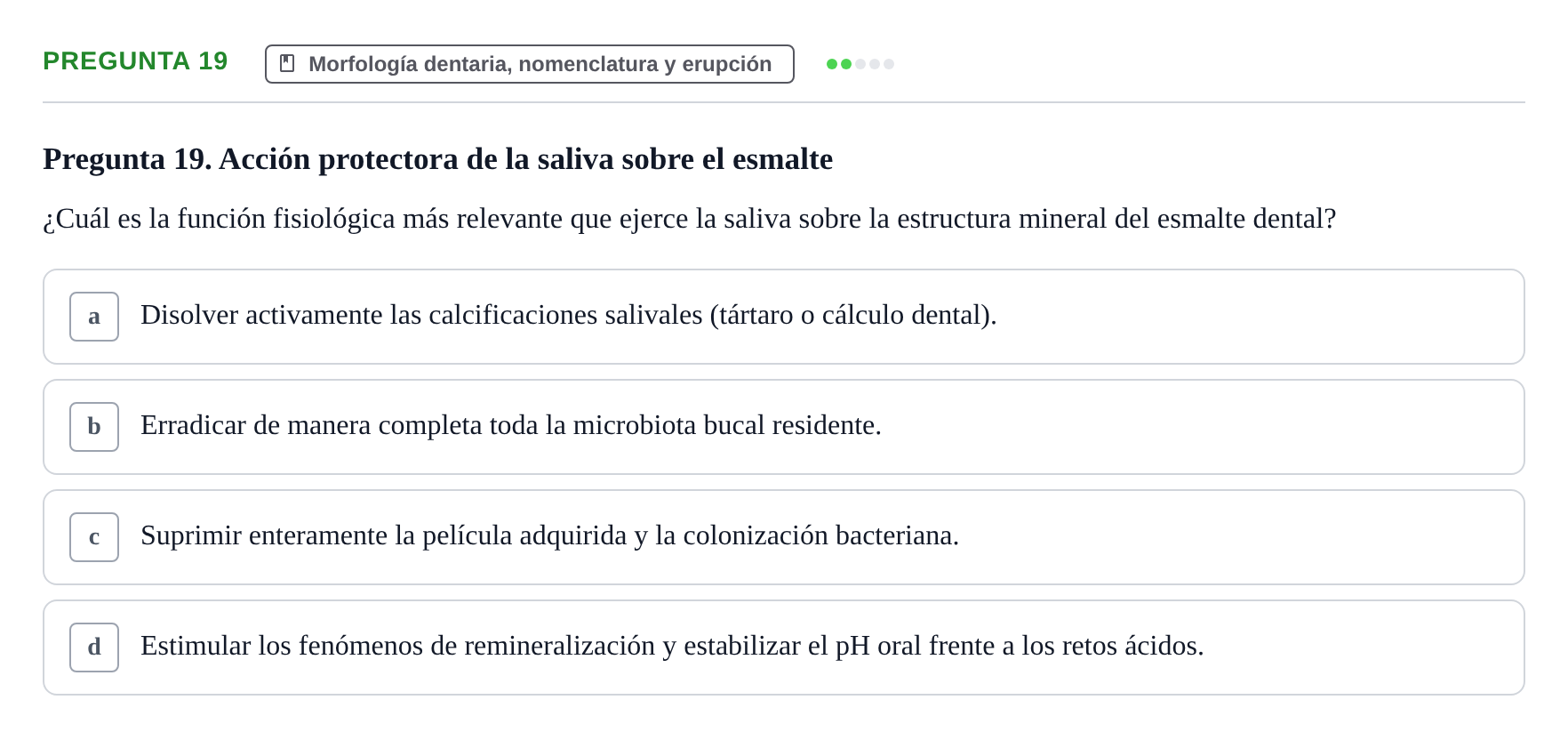 Enunciado: Pregunta 19