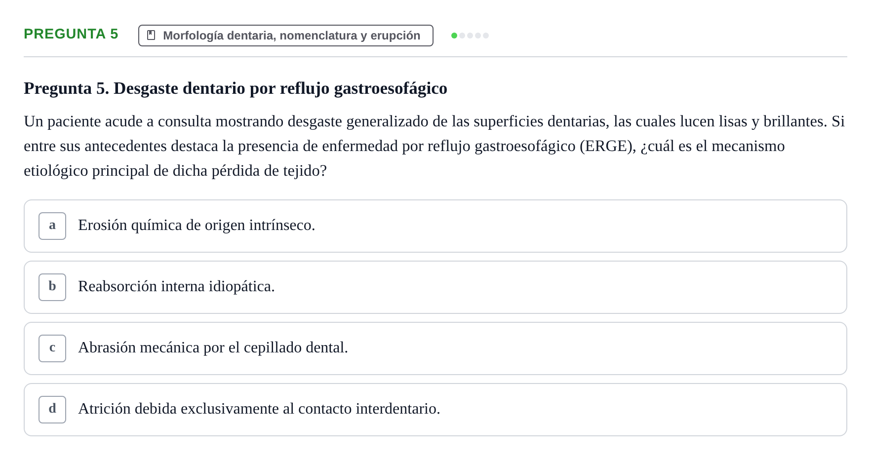 Enunciado: Pregunta 5
