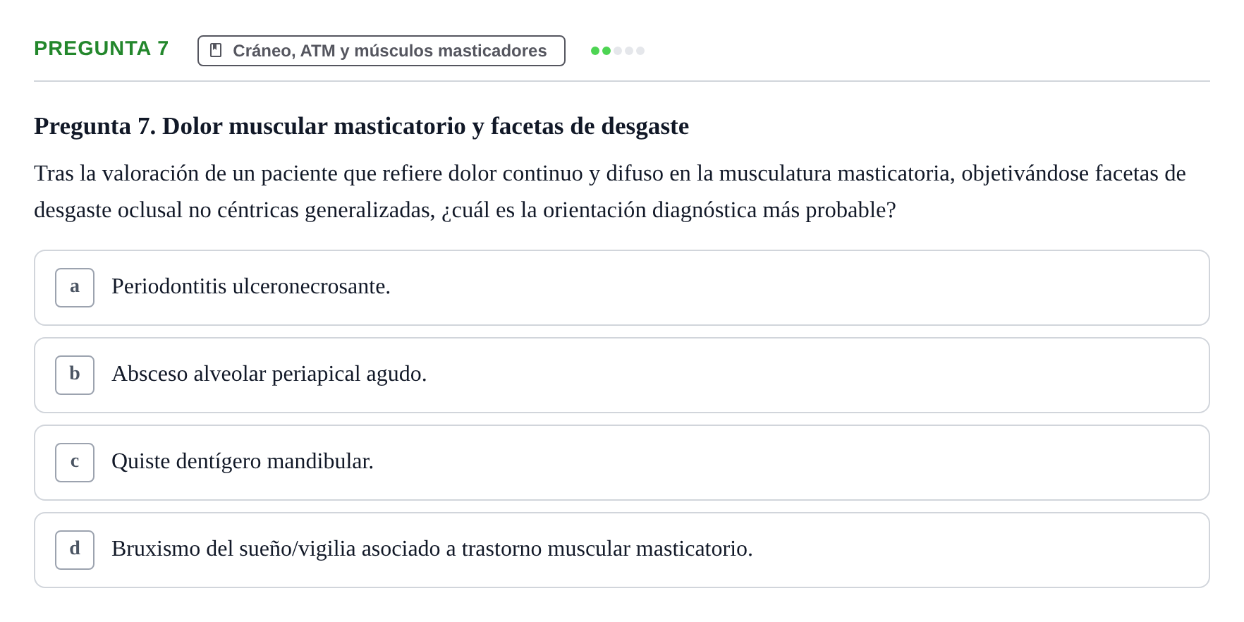 Enunciado: Pregunta 7