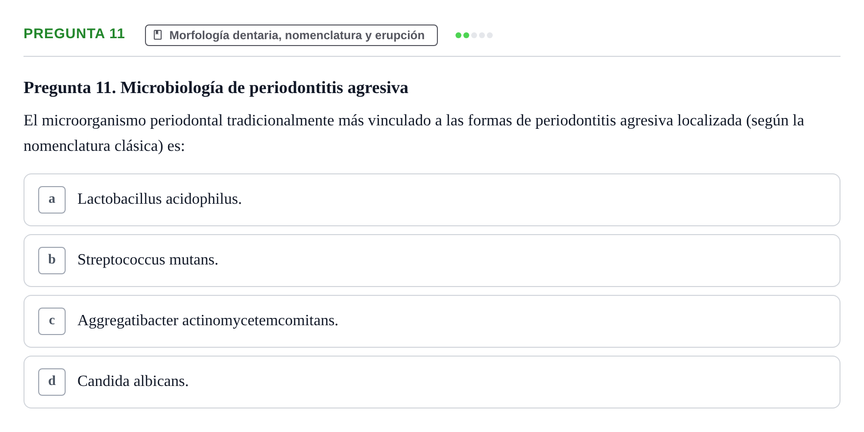 Enunciado: Pregunta 11