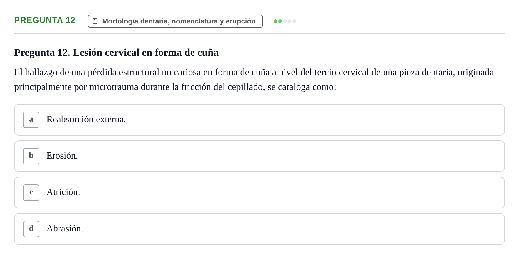 Enunciado: Pregunta 12