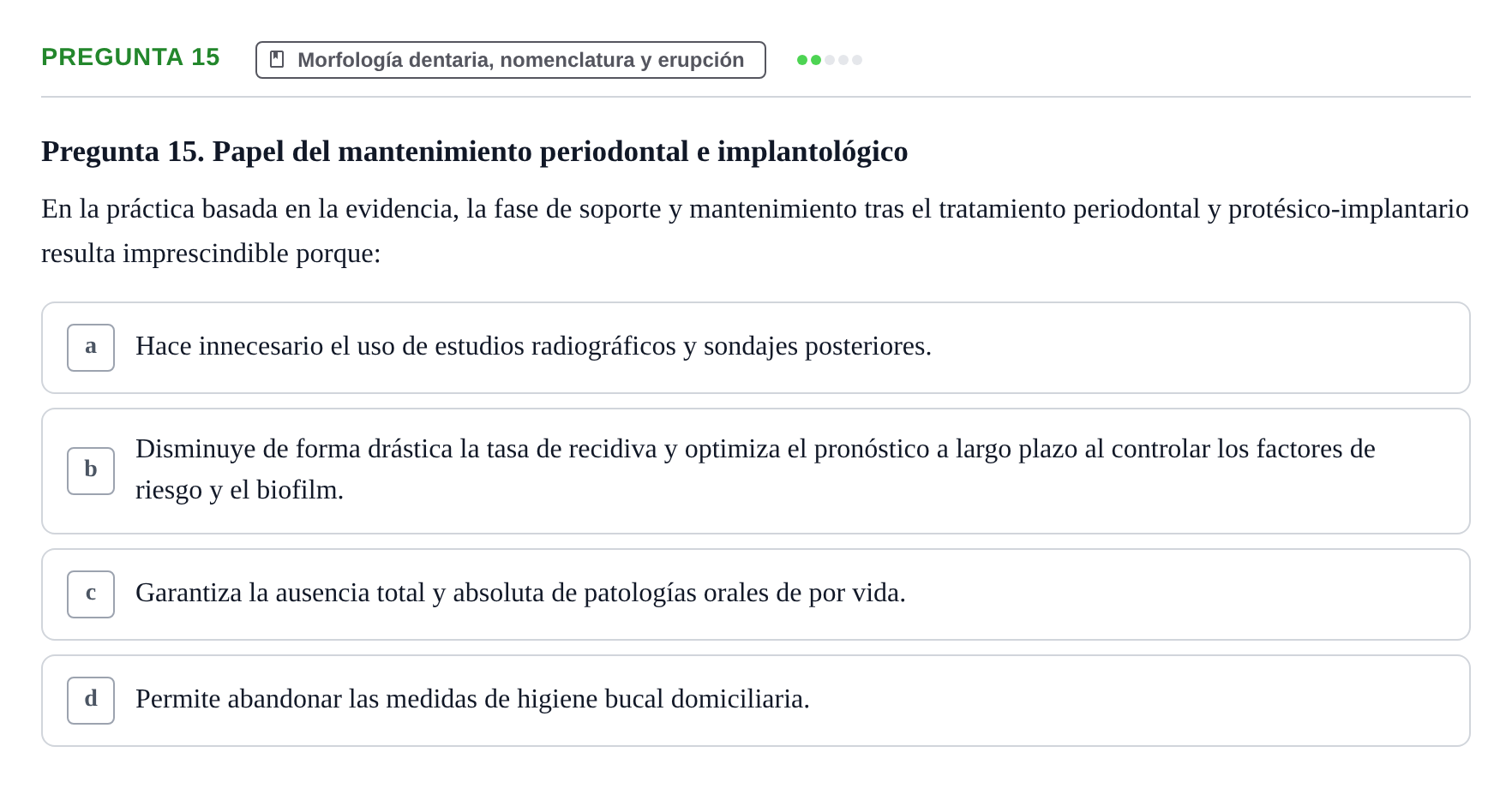 Enunciado: Pregunta 15