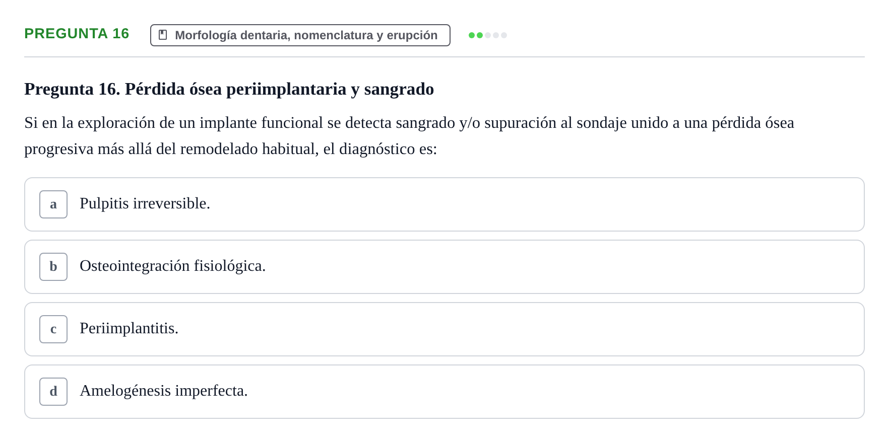 Enunciado: Pregunta 16