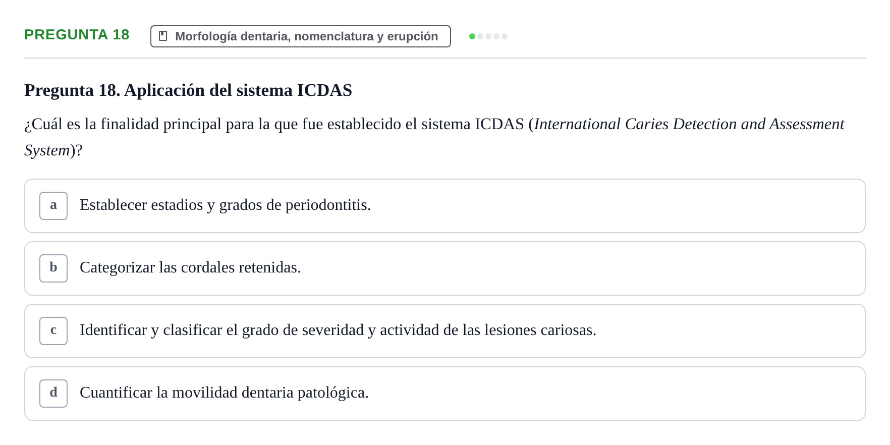 Enunciado: Pregunta 18