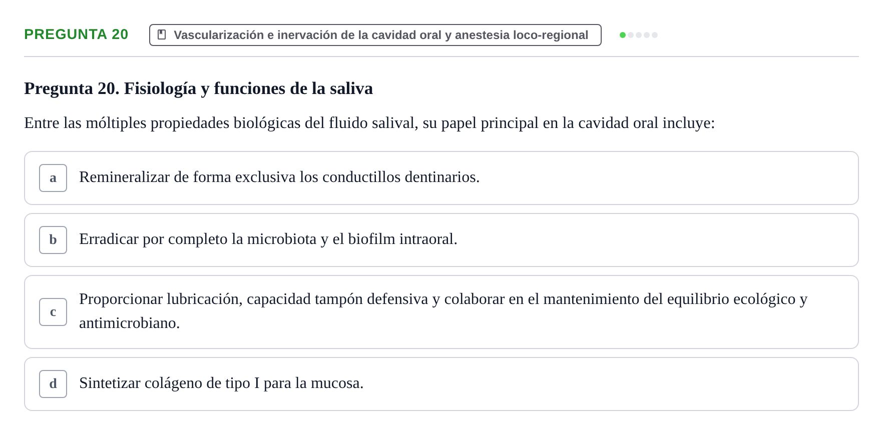 Enunciado: Pregunta 20