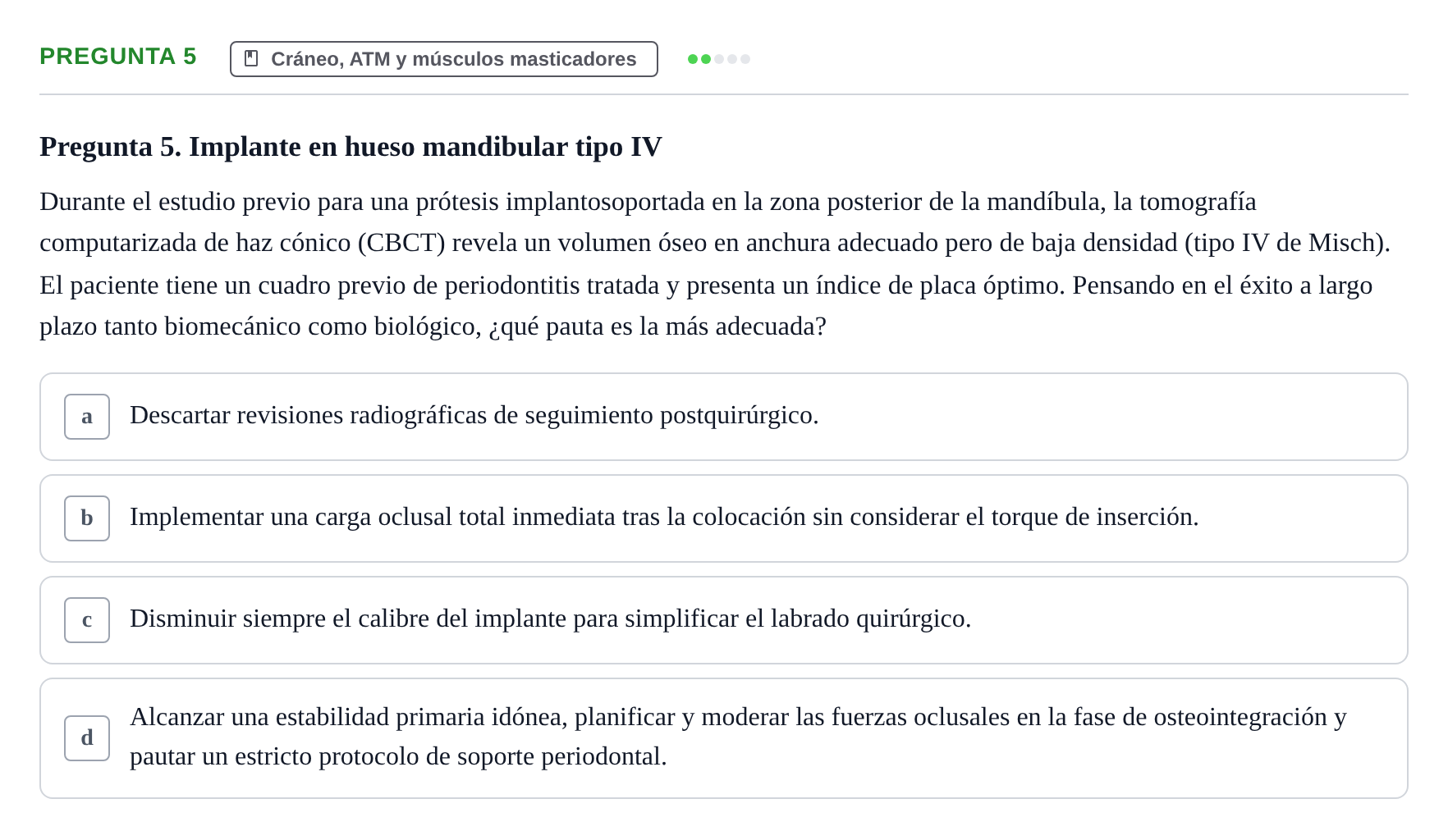 Enunciado: Pregunta 5