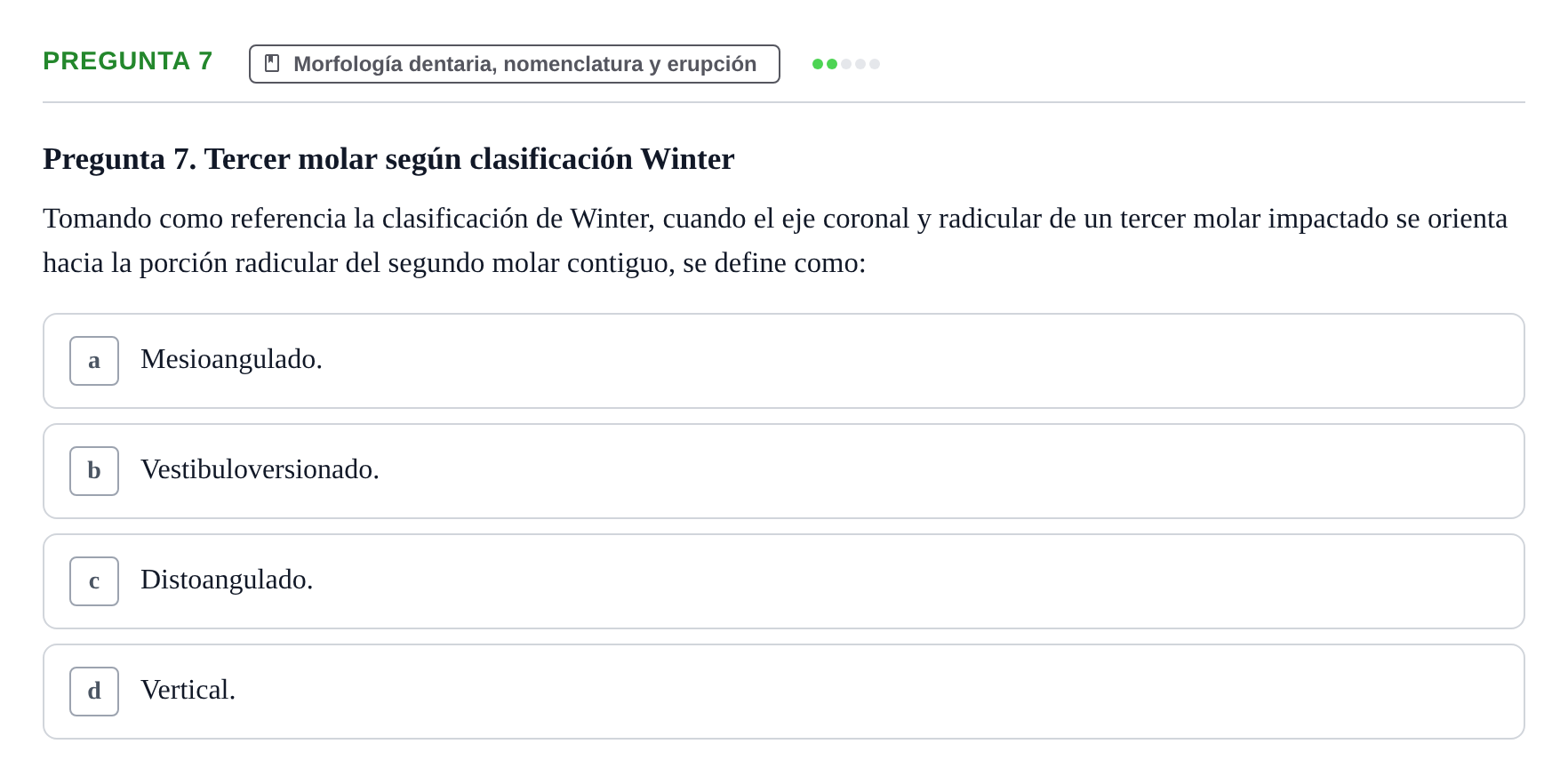 Enunciado: Pregunta 7
