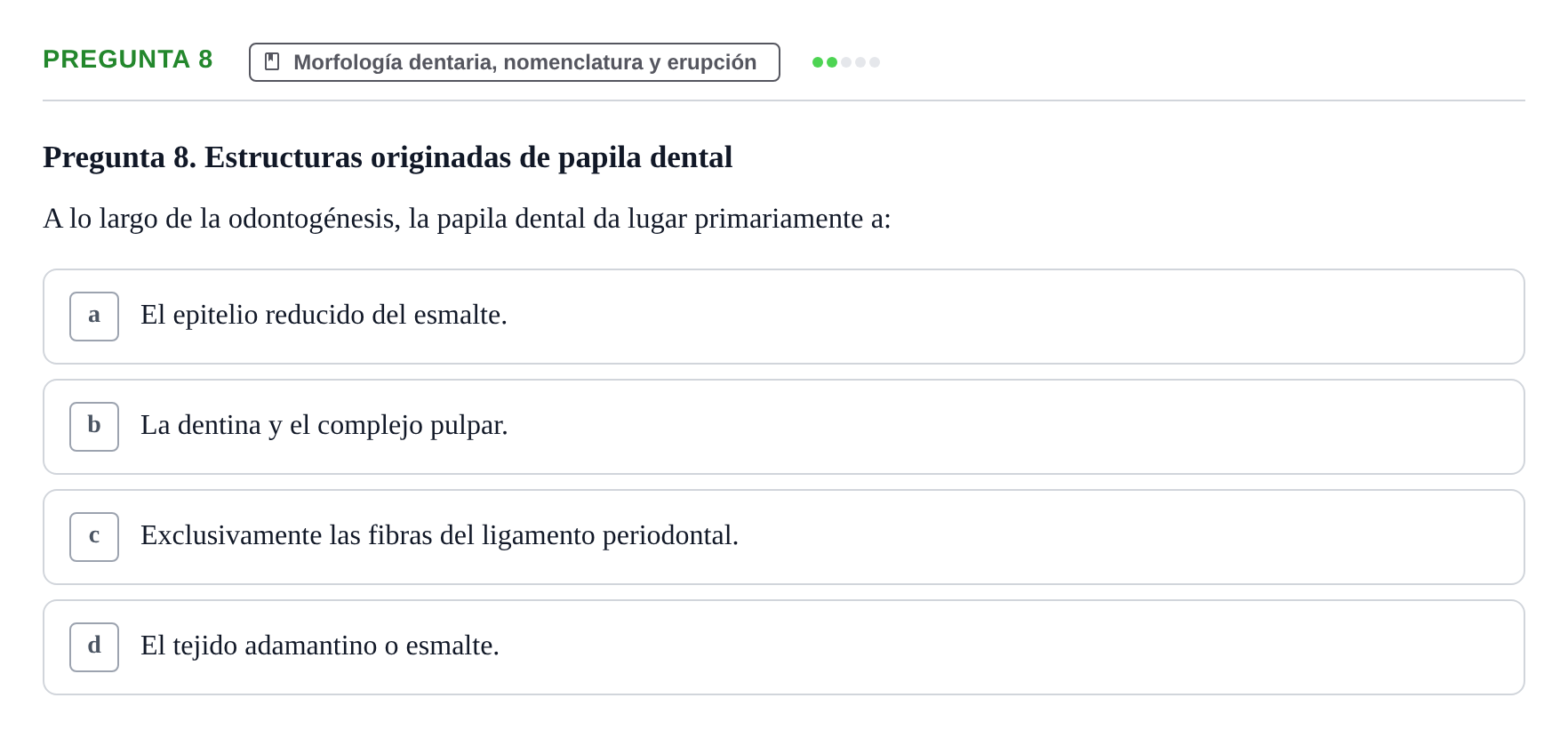 Enunciado: Pregunta 8