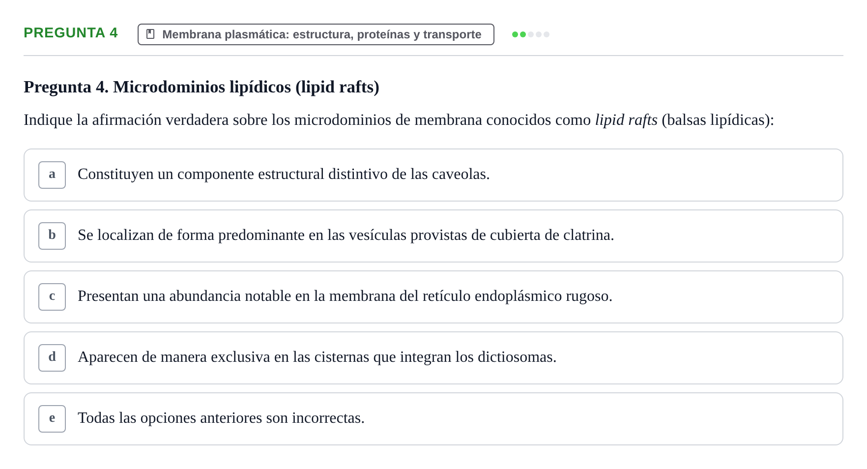 Enunciado: Pregunta 4 · Biología Celular UB 2013