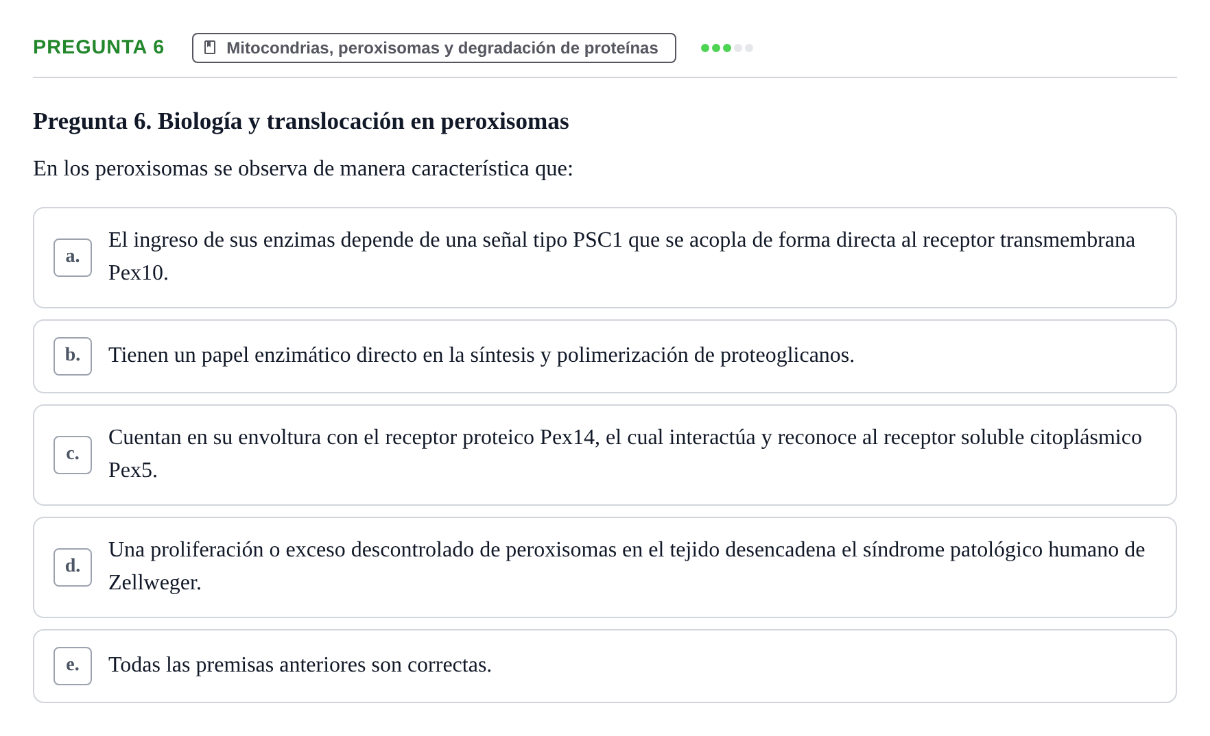 Enunciado: Pregunta 6 · Biología Celular UB 2013