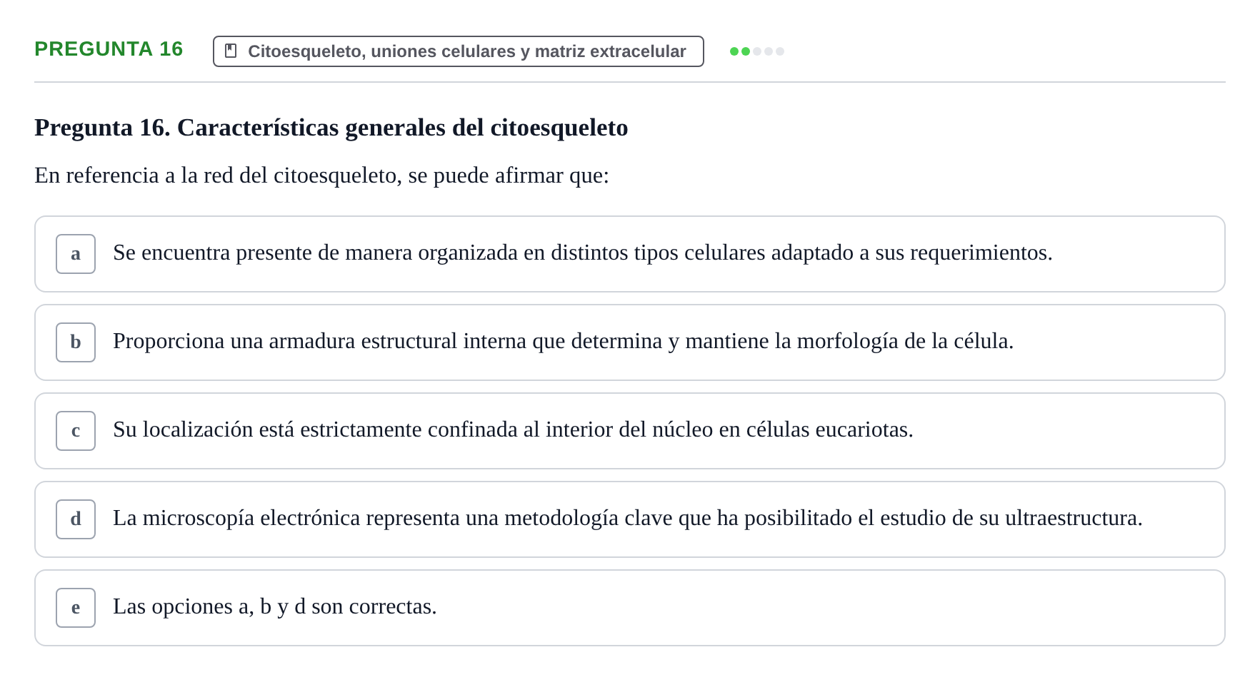 Enunciado: Pregunta 16 · Biología Celular UB 2012
