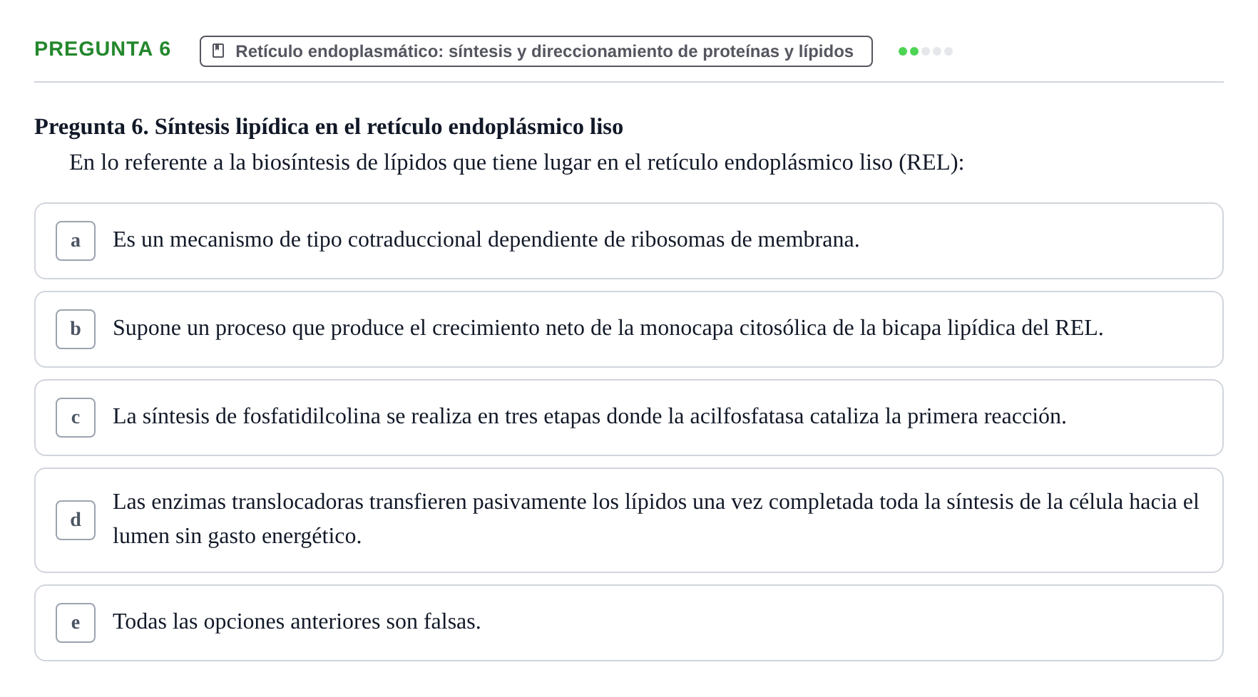 Enunciado: Pregunta 6 · Biología Celular UB 2012