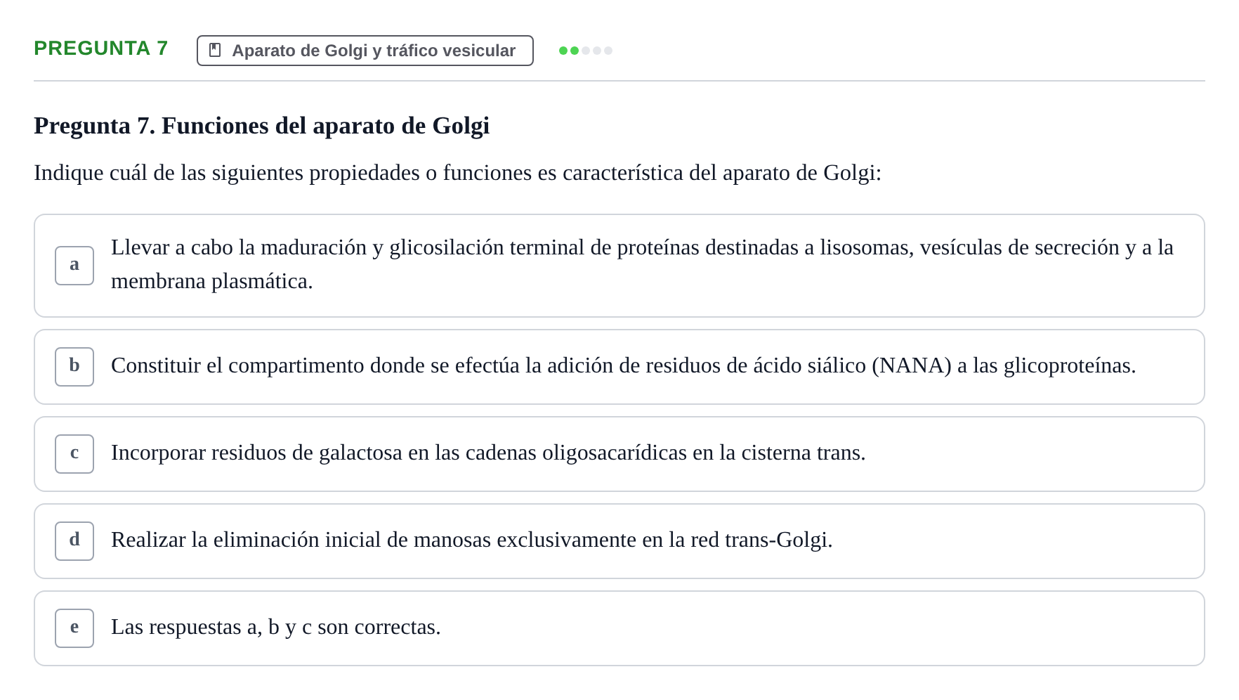 Enunciado: Pregunta 7 · Biología Celular UB 2012