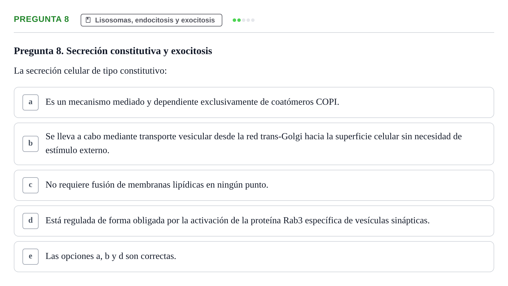 Enunciado: Pregunta 8 · Biología Celular UB 2012