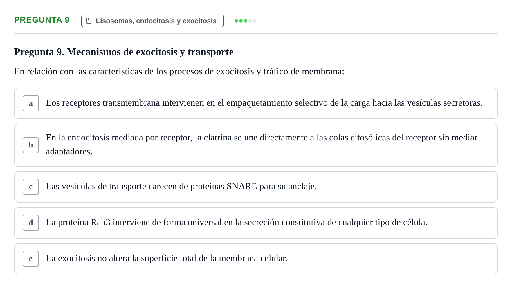 Enunciado: Pregunta 9 · Biología Celular UB 2012