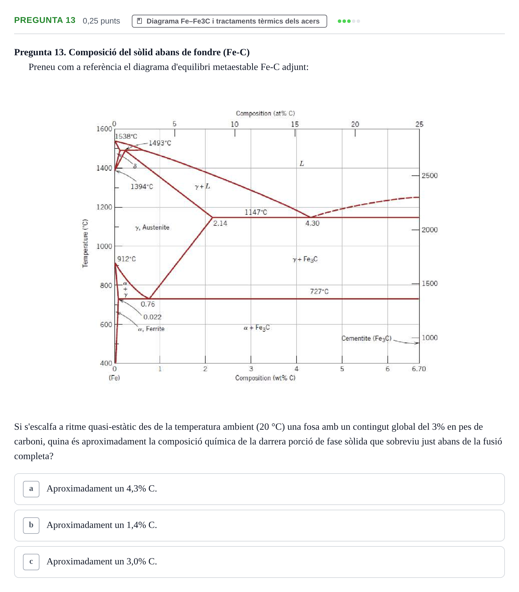 Enunciado: Pregunta 13 · Ciencia de Materiales UB 2021